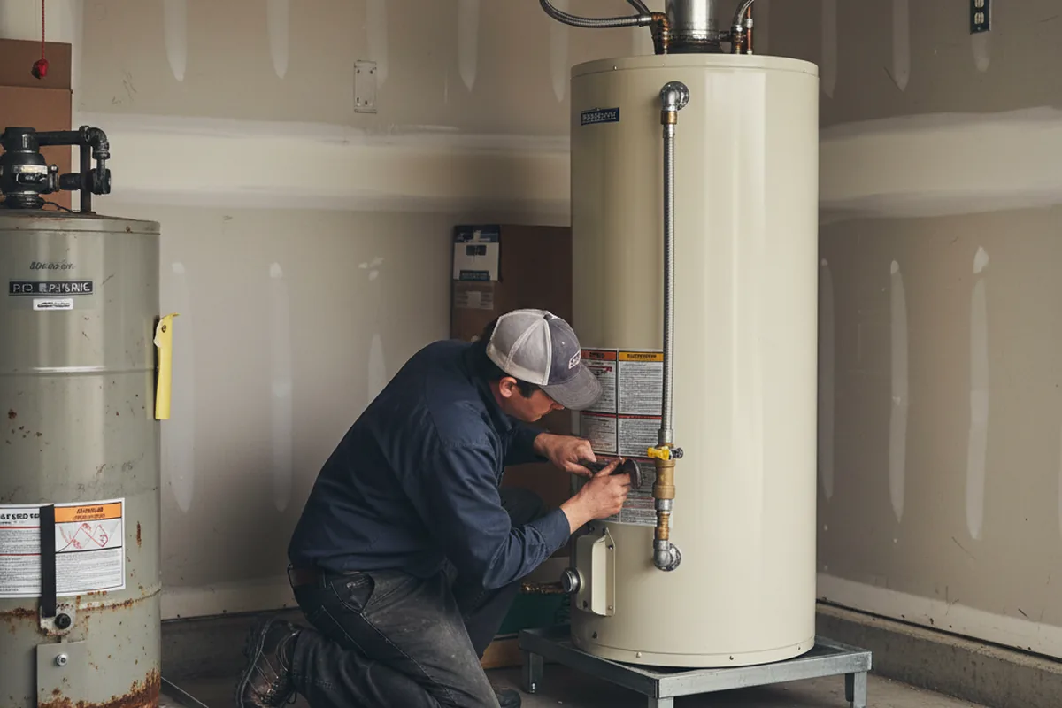 Water heater and shutoff valve replacement in Saint Charles
